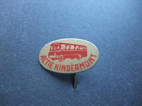 Actie Kindermunt Den Haag spaarzegels jaren 60 autobus